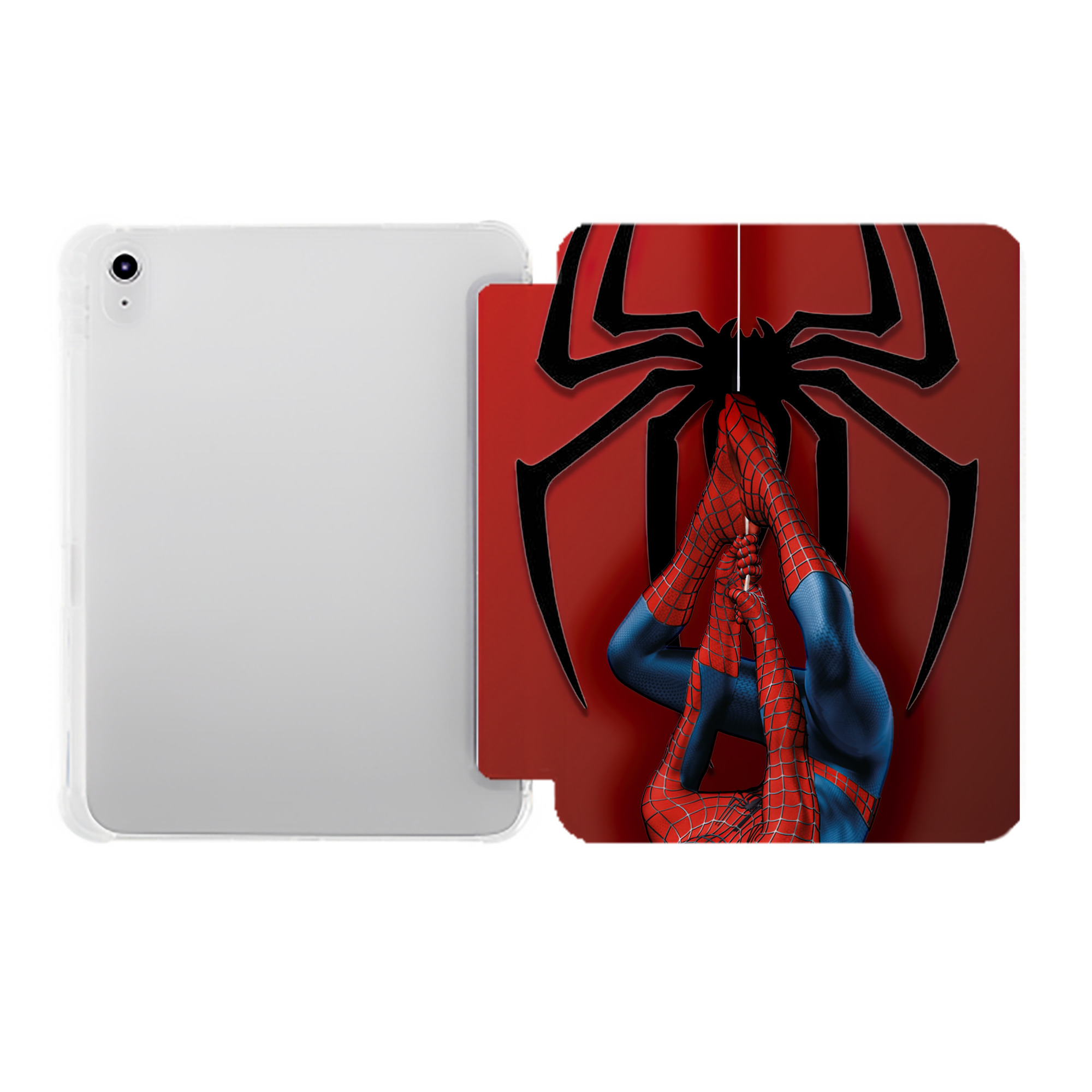 （画像用） Spider Man スパイダーマン IPad ケース ペン収納付き 三つ折りスタンド PUレザー×シリコン 対応機種9.5/10.5/10.9インチ